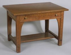 Limbert Arts & Crafts Oak Library Table